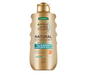 Garnier Ambre Solaire Fake Tan Natural Bronzer Easy Self Tan Lotion, Natural & Streak Free Fake Tan, Hydrates & Nourishes Skin with Apricot Oil & Vitamin E, Lasts Up to 1 week, Vegan Formula, 175ml