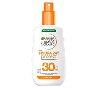 Garnier Ambre Solaire Sun Cream SPF 30 Hydra 24 Hour Protect High Protection UVB & UVA Hydrating Sun Lotion, Enriched with Vitamin E, Water Resistant, Non-Greasy, Fast Absorbing 150ml