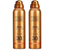 Garnier Ambre Solaire Ideal Bronze Tanning Mist, For Face & Body, Invisible on All Skin Tones, Quick Dry - Water Resistant, 0% Alcohol, High UV Protection SPF30 (150ml) (Pack of 2)