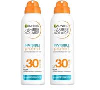 Garnier Ambre Solaire Invisble Protect Dry Mist SPF 30, fast absorbing, high UVA & UVB protection, water resistant, invisible finish, non-sticky sunscreen, 150ml (Pack of 2)