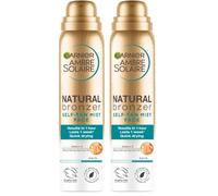 Garnier Ambre Solaire Natural Bronzer Quick Drying Dark Self Tan Face Mist 75ml (Pack of 2)
