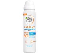Garnier Ambre Solaire Over Makeup Super UV Protection Mist SPF50+ 75 ml with Hyaluronic Acid and Vitamin E, light texture, invisible finish, non-grea