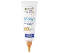 Garnier Ambre Solaire Sensitive Expert+ Sun Protection Serum with SPF50+ for Sensitive Skin, Waterproof Sun Cream for Face and Body, Residue-Free, Non-Greasy Formula with Ceramides