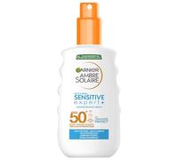 Garnier Ambre Solaire Sensitive Expert+ Sun Protection Spray with SPF 50+ Waterproof and Residue-Free Spray for Sensitive Skin 1 x 150 ml