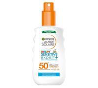 Garnier Ambre Solaire Sensitive Expert+ Sun Spray, Hypoallergenic, for Children, Very High Protection, SPF 50+, Non-Greasy & Non-Sticky, Waterproof, 150ml