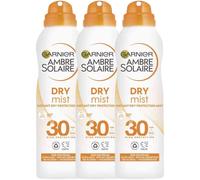 Garnier Ambre Solaire SPF 30 Dry Mist Sun Protection Spray 3 x 200ml