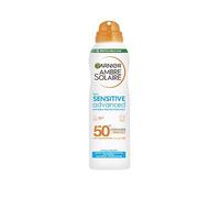 Garnier Ambre Solaire SPF 50+ Sensitive Advanced Hypoallergenic Dry Mist Sun Cream Spray 150ml, One Colour, Women One Colour