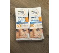 Garnier Ambre Solaire SPF 50+ Super UV Invisible Face Serum 2 x 30ml New