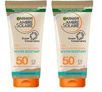Garnier Ambre Solaire SPF 50+ Water Resistant High Protection Sun Cream Lotion, Sun Protection Factor 50 +, Non Sticky Sunscreen, UVA & UVB Protection, Approved by Cruelty Free International, 175ml