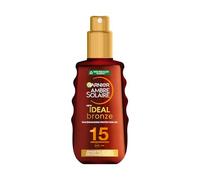 Garnier Ambre Solaire Ideal Bronze Protective Oil SPF15 Sun Cream Spray 150ml