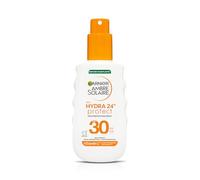 Garnier Ambre Solaire Sun Cream SPF 30 Hydra 24 Hour Protect High Protection UVB & UVA Hydrating Sun Lotion, Enriched with Vitamin E, Water Resistant, Non-Greasy, Fast Absorbing 150ml