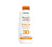 Garnier Ambre Solaire SPF 30 Hydra 24 Hour Protect High protection UVB & UVA hydrating sun cream lotion. Enriched with Vitamin C, Water Resistant Sunscreen, Non greasy, Fast Absorbsion, 175ml