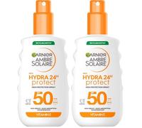 Garnier Ambre Solaire Sun Cream SPF 50 Hydra 24 Hour Protect, High UVB UVA Protection, Hydrating Sun Lotion, Enriched with Vitamin E, Helps Prevent Sun Induced Dark Spots, Water Resistant 150ML