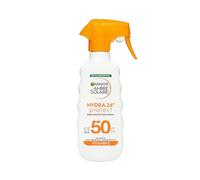 Garnier Ambre Solaire Sun Cream SPF50 Hydra 24H Sun Protect Spray 270ml | With Vitamin E, Up To 24H Hydration, Non Greasy Fast Absorption, Water Resistant, Vegan Formula