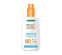 Garnier Ambre Solaire Sun Cream Spray SPF50+ Sensitive Advanced Sunscreen, Factor 50, Water Resistant, Non-Greasy, Fragrance-Free, Hypoallergenic, UVA UVB Protect with Ceramide, 150ml