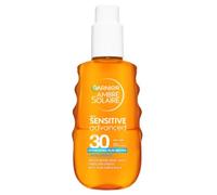 Garnier Ambre Solaire Sensitive Advanced Hydrating Sun Water SPF30, Triple Resistant To Water, Sweat & Sand, With Hyaluronic Acid & Vitamin E, Lightweight Invisible Finish, For Face, Body & Hair