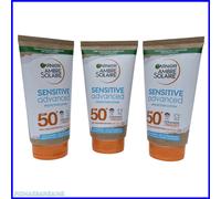 Garnier Amre Solaire Sensitive SPF50+ Sun Protection 3 x 50Ml Baby Kids Adult