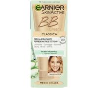 Garnier BB Classic SkinActive Cream, for Uniform and Hydrated Skin, Natural Look, Enriched with Hyaluronic Acid, Aloe Vera and Mineral Pigments, SPF 25, Tone: Medium-Light