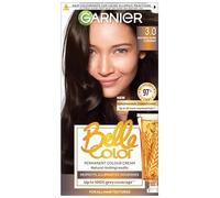 Garnier Belle Color 3 Dark Brown Permanent Hair Dye. Multi-tonal, Natural-looking Hair Colour with 98% Natural Origin Nourishing Conditioner