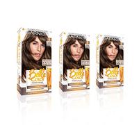 Garnier Belle Color Brown Hair Dye Permanent, Natural Looking Hair Colour, Up To 100% Grey Coverage - 5 Natural Brown Pack Of 3