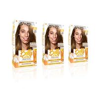 Garnier Belle Color Brown Hair Dye Permanent, Natural Looking Hair Colour, Up To 100% Grey Coverage - 6.3 Light Golden Brown Pack Of 3