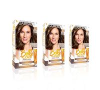 Garnier Belle Color Brown Hair Dye Permanent, Natural looking Hair Colour, up to 100 percentage grey coverage - 5.3 Natural Golden Brown Pack of 3, 3 Count (Pack of 1)