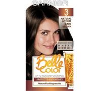 Garnier Belle Color 3 Dark Brown Permanent Hair Dye, Multi-tonal, Natural-looking Hair Colour with 98% Natural Origin Nourishing Conditioner