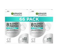 Garnier Blemish Patches, Hydrocolloid patches to reduce the appearance of spots in 8 hours, Ultra-thin & Invisible on all skin tones, Suitable For All Skin Types, Vegan Formula, 66Patches