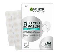 Garnier Blemish Patches, Hydrocolloid patches to reduce the appearance of spots in 8 hours, Ultra-thin & Invisible on all skin tones, Suitable For All Skin Types, Vegan Formula, 44 Patches