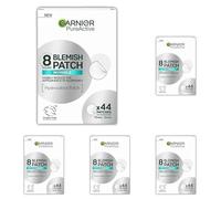 Garnier Blemish Patches, Hydrocolloid patches to reduce the appearance of spots in 8 hours, Ultra-thin & Invisible on all skin tones, Suitable For All Skin Types, Vegan Formula, 44 Patches (Pack of 5)