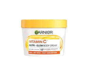 Garnier Body Butter Vitamin C Nutri Glow Hydration For Dry Dull Skin, 380ml | Fast Absorbing, Vegan Formula, Instant Skin Hydration, Approved By Cruelty Free International, 380ml
