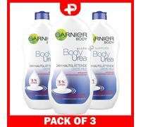 GARNIER Body Moisturising Cream BodyUrea Smoothing Body Milk 400ml Pack of 3