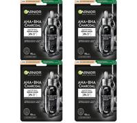 Garnier Charcoal & Algae Hydrating Sheet Mask Detox & Glow 28g (Pack of 4)