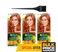 Garnier Color Naturals 7.40 Passionate Copper Hair Dye Full Grey Coverage 3-Pack
