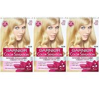 Garnier Color Sensation 9.0 Very Light Blonde Permanent Hair Dye, Pack of 3