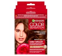 Garnier Color Sensation Color Retouch Permanent Hair Dye Ideal for Regrowth Covers White Hair Easy Application Light Brown Colour - Pack of 3 Colours