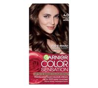 Garnier Color Sensation Nourishing Permanent Hair Colour, 4.0 Deep Brown | Intense, Long-Lasting Natural Hair Colour, Up to 100% Grey Coverage, Leaves Hair with Mirror Shine