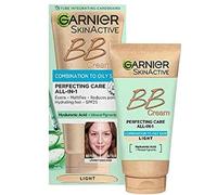 NEW & IMPROVED Garnier Oil-Free Perfecting All-in-1 BB Cream, Shade Light, Tinted Moisturiser SPF25, Mattifies Skin & Evens Complexion, With