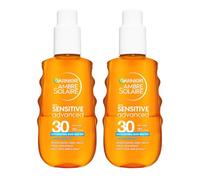 Garnier DOUBLE Ambre Solaire Sensitive Advanced Hydrating Sun Water SPF30, Triple Resistant To Water, Sweat & Sand, With Hyaluronic Acid & Vitamin E, For Face, Body & Hair