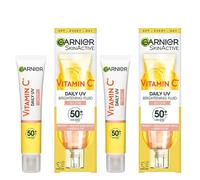 Garnier DOUBLE Vitamin C Daily UV Brightening Fluid Sheer Glow, SPF50+, Prevents + Corrects Sun Damages + Evens Skin tone, Face & Neck, For all skin types, Cruelty-Free, Vegan, 40ml