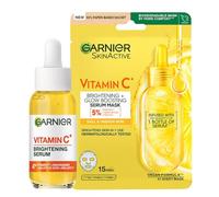 Garnier DUO Skinactive Vitamin C Brightening Serum for Face & Moisture Bomb - Vitamin C