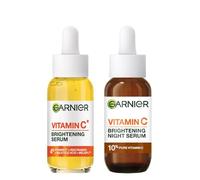 Garnier DUO Skinactive Vitamin C Brightening Serum for Face & Targeted Anti Dark Spot Night Serum for Face