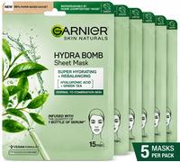 Garnier Face Sheet Masks 5 Pack Vitamin C Aloe Green Tea Pomegranate Choose