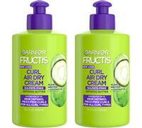 Garnier Fructis Curl Nourish Air Dry Cream Sulfate Free Defining Butter Leave-in Conditioner 10.2 Fl Oz 2 Count (Packaging May Vary)