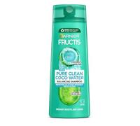 Garnier Fructis Hydra Pure Coco Water Shampoo, 400 ml | Cleansing shampoo with coconut water and niacinamide for hair with oily roots and dry ends, 400 ml.