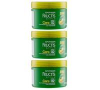 Garnier Fructis Style Shine Long-lasting Disciplining Wax Up to 24H with Bamboo Extract 02 Strong Hold Defines and Adds Shine - 3 x 70 ml jars
