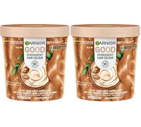 Garnier GOOD Permanent Hair Dye, 100% Grey Coverage & 8-Weeks Long Lasting Hair Colour, No Ammonia, Vegan Shea Butter Formula, For All Hair Types, Shade: 8.34 Spicy Cinnamon Blonde (Pack of 2)