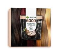 Garnier Good Permanent Hair Dye Premium Starter Kit, 2.0 Truffle Soft Black, Up To 100% Grey Coverage, 8 Weeks Long-Lasting Colour, Non-Drip Application