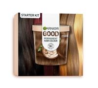 Garnier Good Permanent Hair Dye Premium Starter Kit, 6.0 Mochaccino Brown, Up To 100% Grey Coverage, 8 Weeks Long-Lasting Colour, No-Drip Application