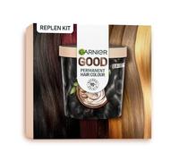 Garnier Good Permanent Hair Dye Replen Kit, 2.0 Truffle Soft Black, Up To 100% Grey Coverage, 8 Weeks Long-Lasting Colour, No-Drip Application